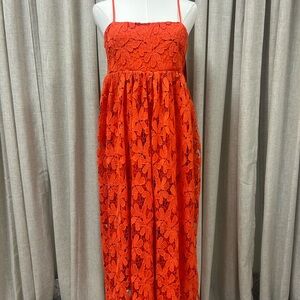 Buddy Love Orange Lace Dress - NWT